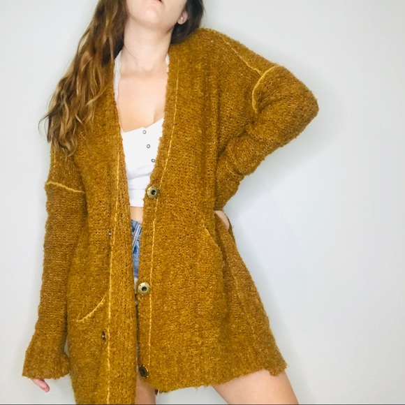 Free People Sweaters - Free People RARE rust boucle cardigan